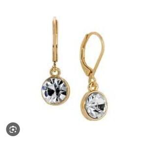 1928 Gold Rhinestone Earrings New